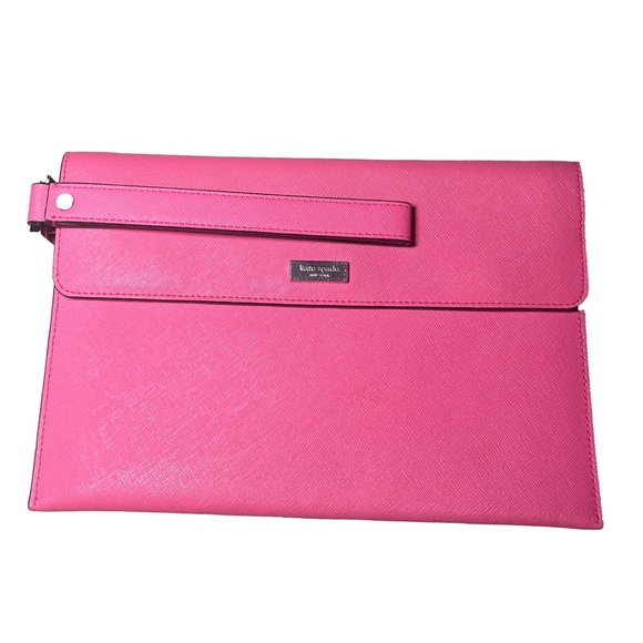 kate spade Handbags - Kate Spade Wristlet Clutch | Barbie Pink w/ Striped Interior